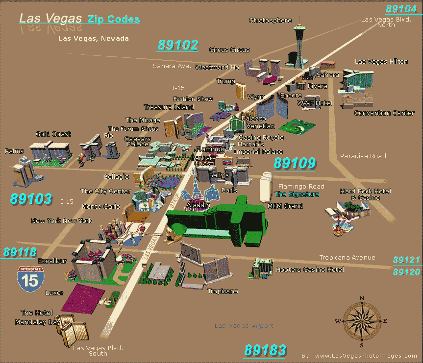 Vegas Strip Map